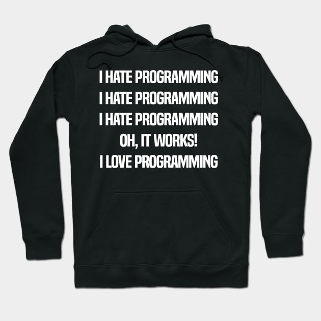 I Hate Programming Funny Programmer Coder Gift Hoodie by Kuehni